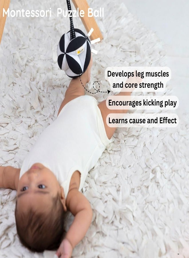 Kizoplay Montessori Black and White Ball, Newborn Visual stiumation, Travel Friendly, Gift - Image 5